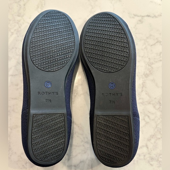 Rothy’s Maritime Navy Blue Soft Flexible Knit Slip On Flats Round Toe Sz 7.5 - Picture 6 of 6